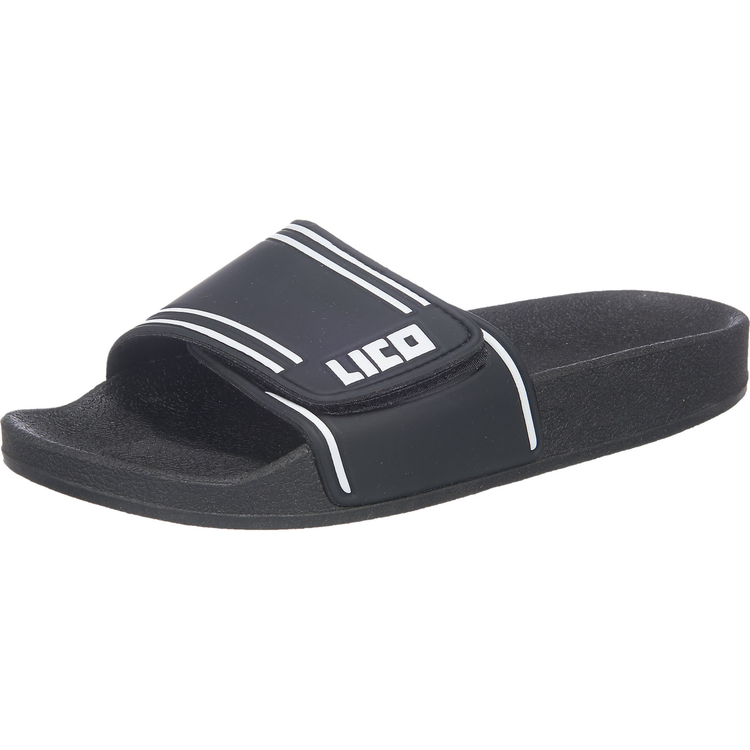 LICO Pantolette 'Coast V' in Schwarz: Vorderseite