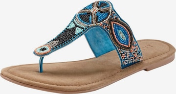LASCANA T-Bar Sandals in Blue: front