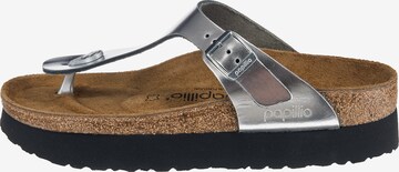 PAPILLIO T-bar sandals 'Gizeh' in Silver