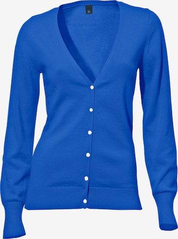 heine Gebreid vest in Blauw: voorkant