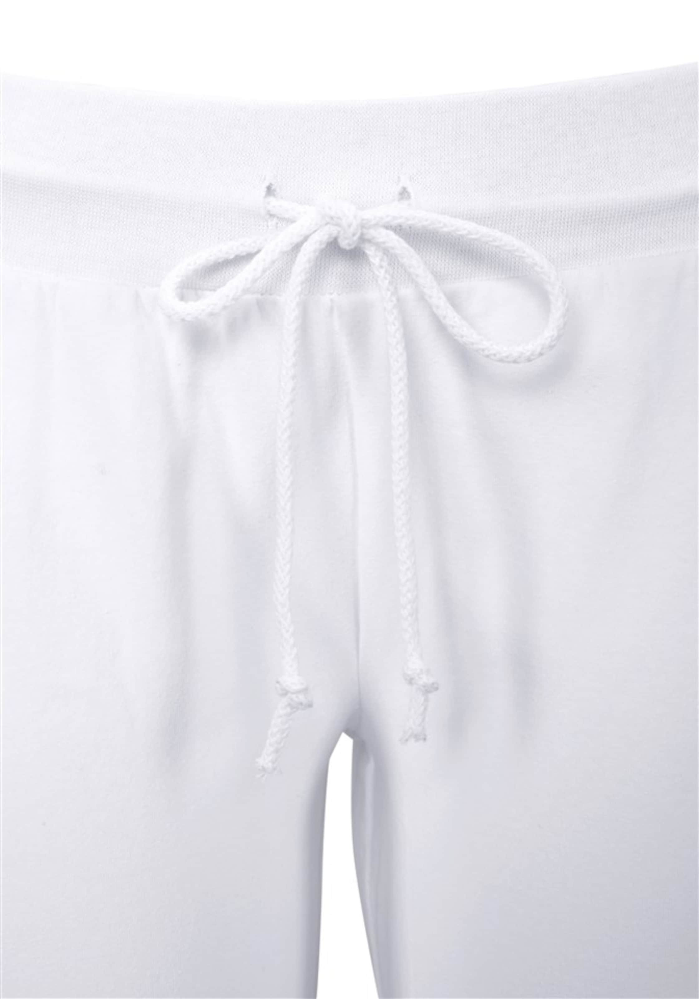 BEACH TIMELoosefit Hlače - bijela boja