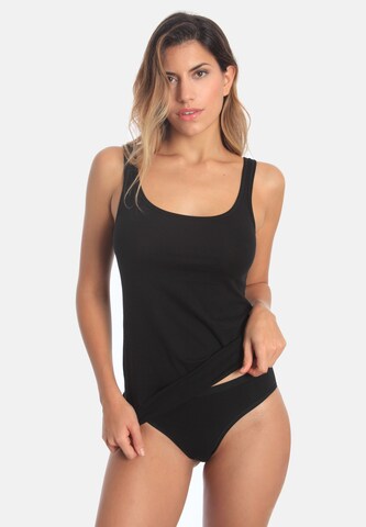 Maillot de corps 'CASUAL COMFORT' sassa en noir : devant