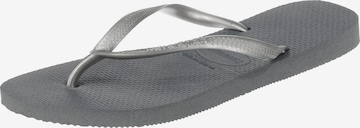 Flip-flops 'Slim' de la HAVAIANAS pe gri: față