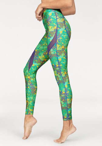 SHOCK ABSORBER Skinny Workout Pants in Green