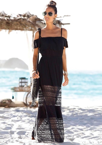 LASCANA Beach Dress in Black: front