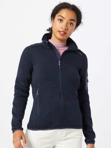 CMP Athletic Fleece Jacket in Blue: front