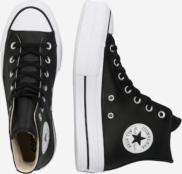 CONVERSE Sneakers hoog 'CHUCK TAYLOR ALL STAR LIFT HI LEATHER' in Zwart