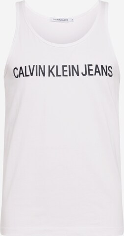 Regular fit Tricou 'INSTITUTIONAL' de la Calvin Klein Jeans pe alb: față