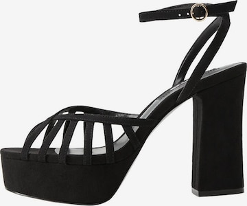 MANGO Strap Sandals 'Queen' in Black: front