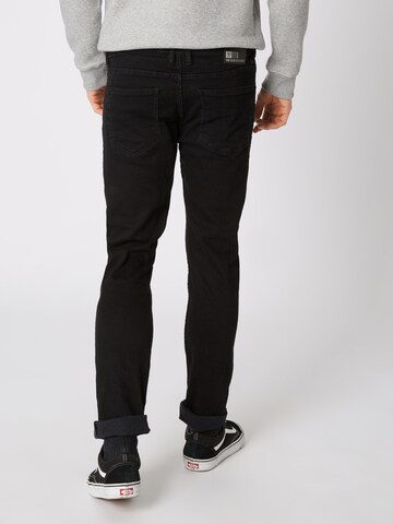 Coupe slim Jean 'Piers' TOM TAILOR DENIM en noir