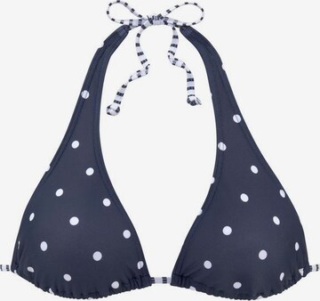 s.Oliver Triangle Bikini Top 'Audrey' in Blue: front