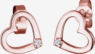 Elli DIAMONDS Earrings 'Herz' in Gold: front