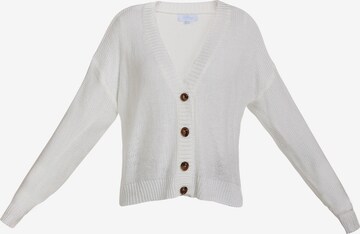 Cardigan Usha en blanc : devant