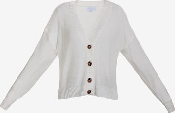 Usha Knit Cardigan in White: front