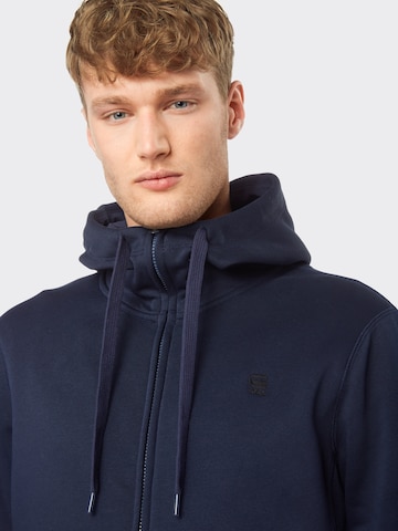 G-Star RAW Regular Fit Sweatjacke 'Premium Core' in Blau