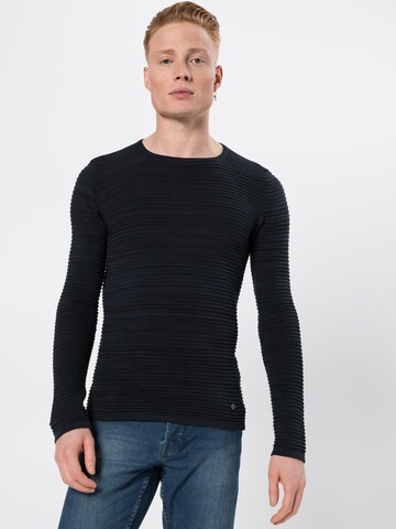 !Solid Sweater 'Struan' in Blue: front