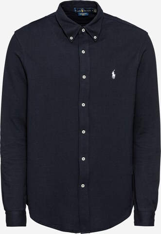 Chemise Polo Ralph Lauren en bleu : devant