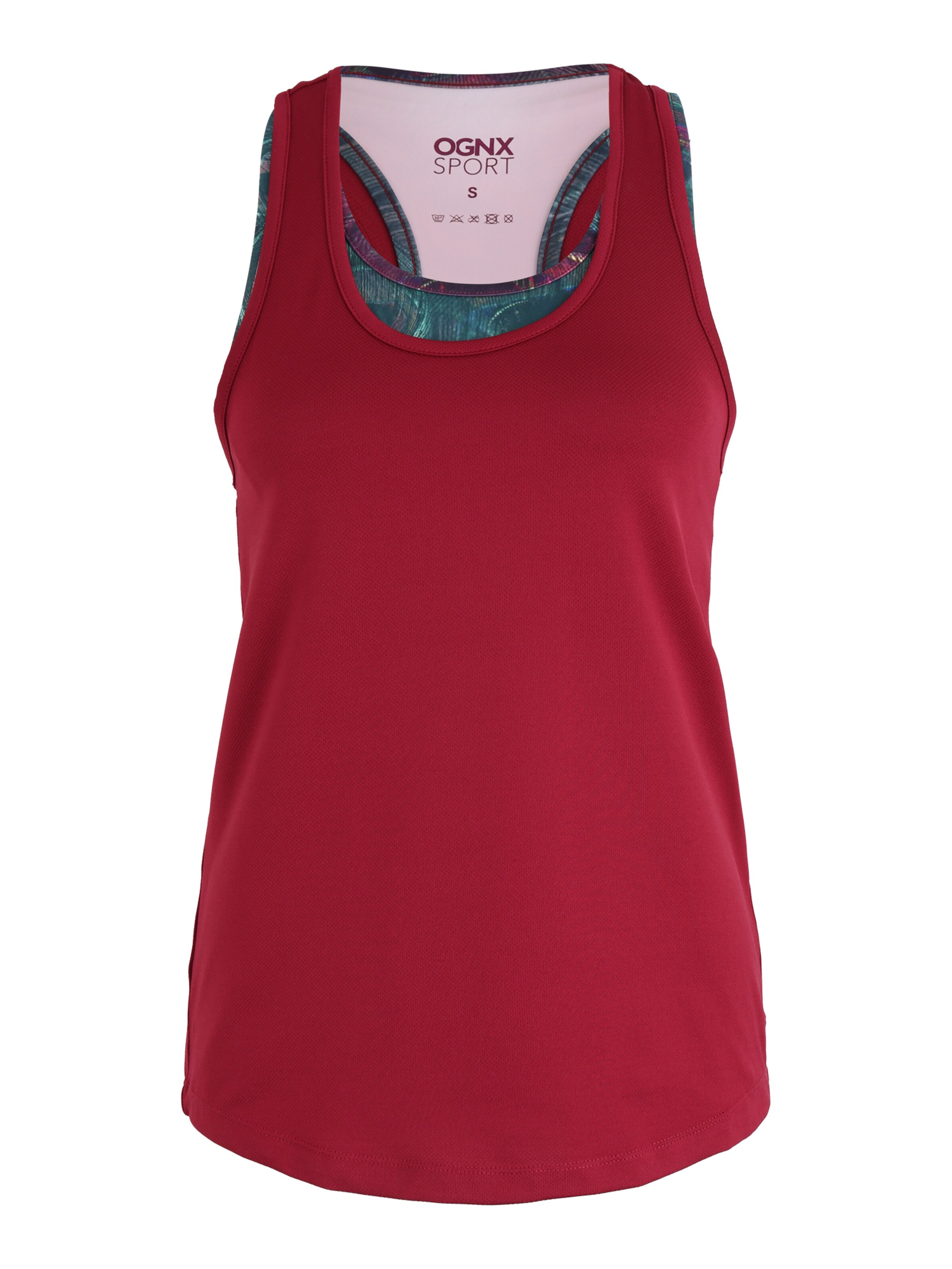 OGNX - Sporttop 'PEACOCK' in de kleur Bourgogne