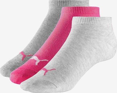 PUMA Sneakersocken in grau / dunkelgrau / pink, Produktansicht