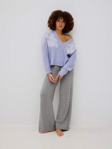 Cozy Violet Cardigan Look