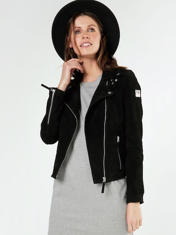 FREAKY NATION Between-Season Jacket 'Bikerprincess' in Black: front