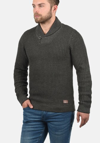 BLEND Schalkragenpullover 'Weko' in Grau: predná strana