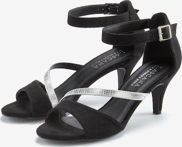 LASCANA Sandalen met riem in Zwart