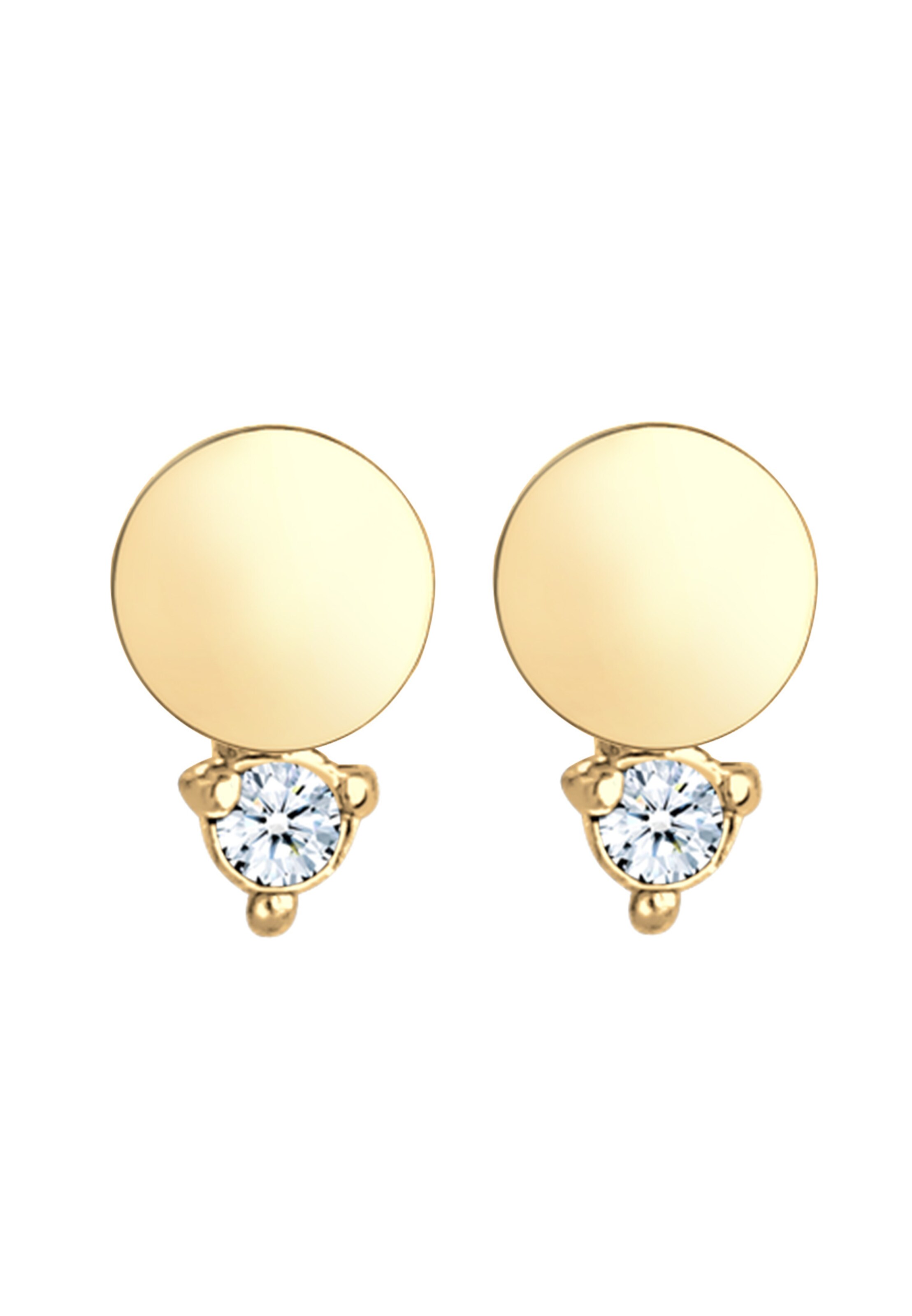 Elli DIAMONDS Earrings 'Kreis' in Gold