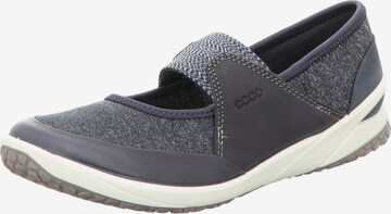 ECCO Ballet Flats with Strap in Blue: front