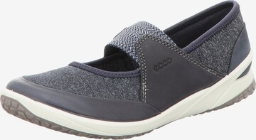 ECCO Ballerina met riempjes in Blauw: voorkant