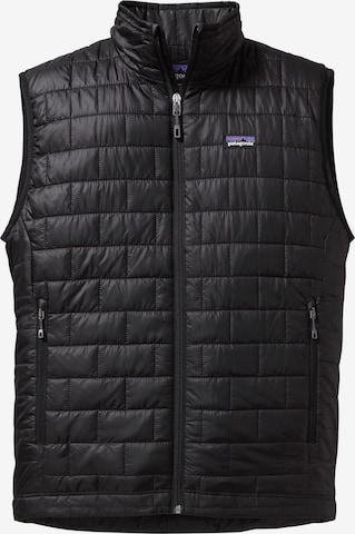 PATAGONIA Sportbodywarmer 'Nano Puff' in Zwart: voorkant