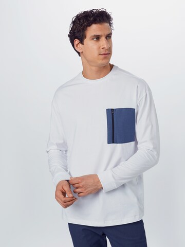 Urban Classics Regular fit Shirt in Wit: voorkant