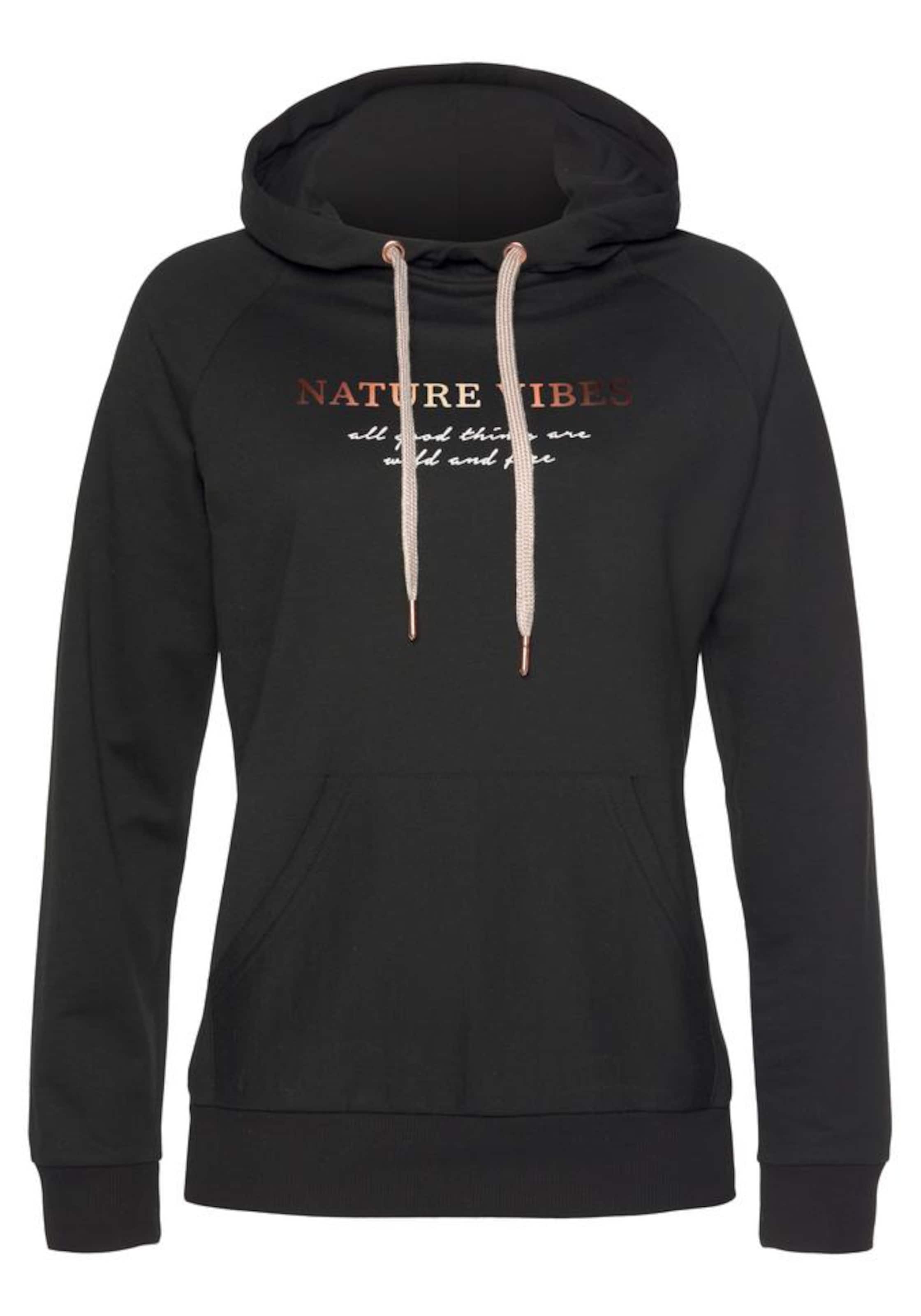 LASCANA Sweatshirt in Black: front