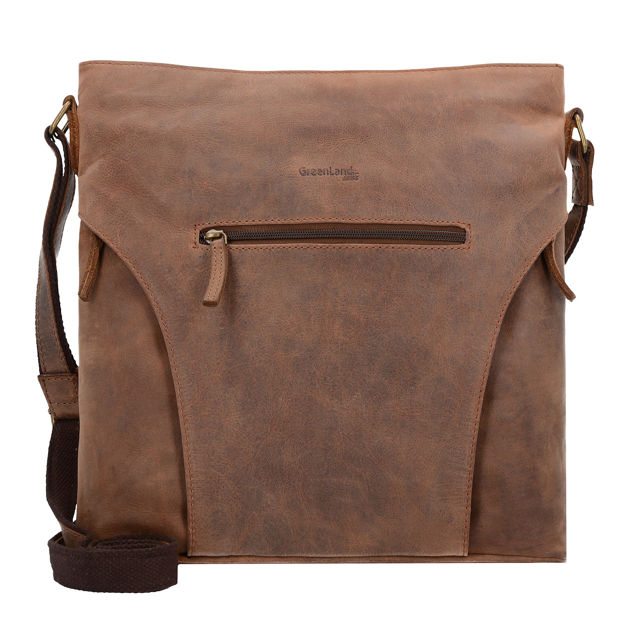 Sac à bandoulière 'Montenegro' Greenland Nature en marron : devant
