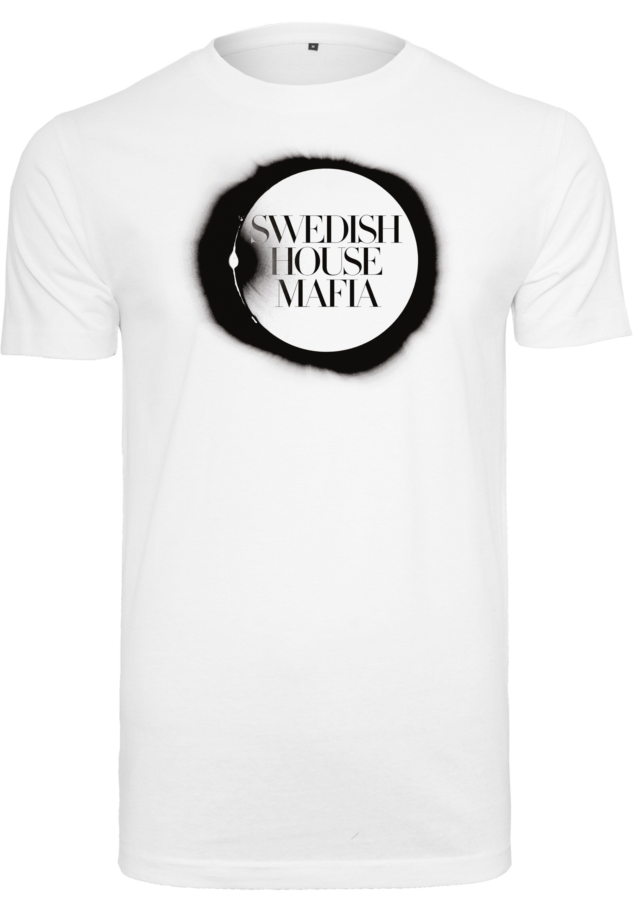Männer Große Größen Mister Tee T-Shirt 'Swedish House Mafia' in Weiß - OF96247