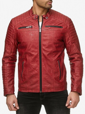 Redbridge Bikerjacke mit rockiger Steppung in Rot: predná strana