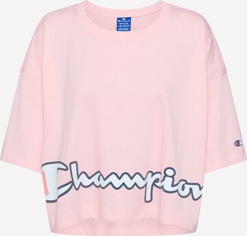 Champion Authentic Athletic Apparel T-Shirt in Pink: predná strana