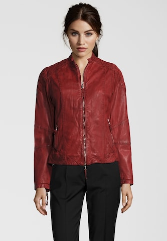 7ELEVEN Lederjacke 'Quiny' in Rot: Vorderseite