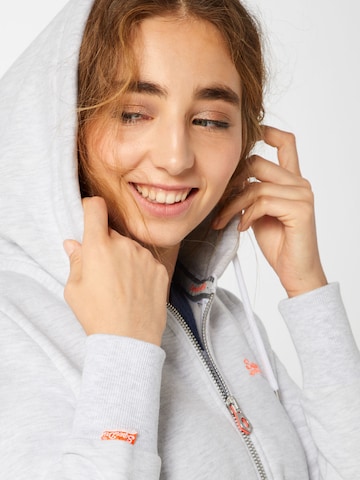 Superdry Sweatjacke 'Orange' in Grau