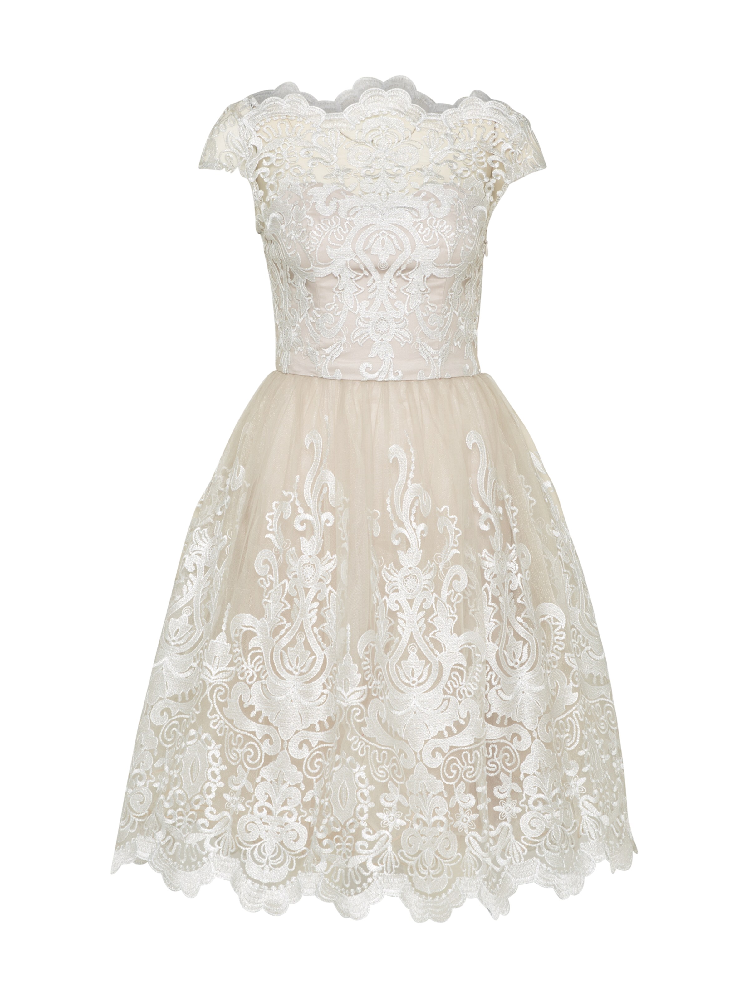 Chi Chi London - Cocktailjurk 'Chi Chi Heather' in de kleur Crème