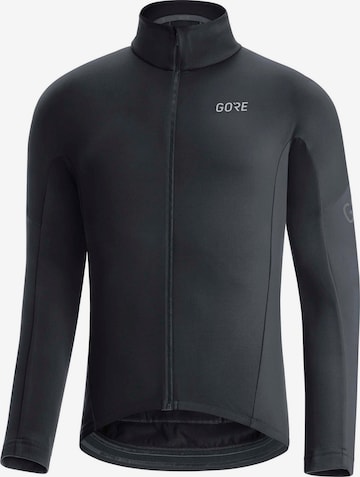 GORE WEAR Athletic Jacket in Black: front