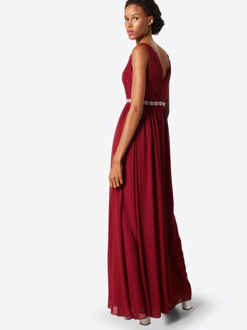 mascara Evening Dress in Red: back