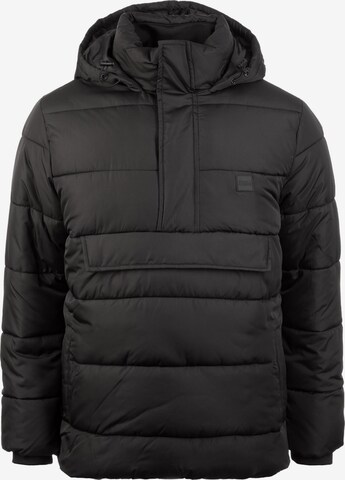 Urban Classics Winter Jacket in Black: front