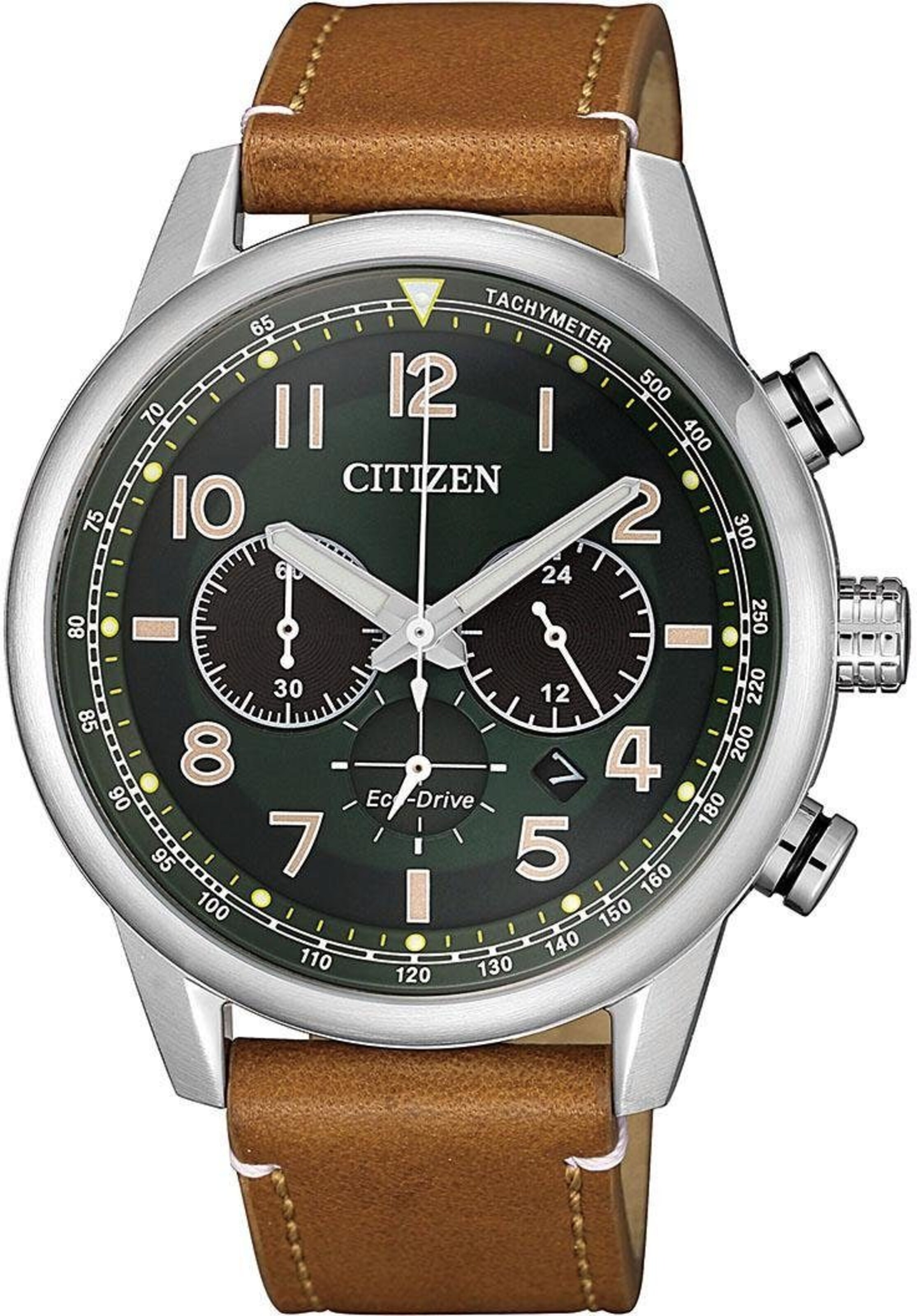 CITIZEN Analoog horloge in Bruin: voorkant