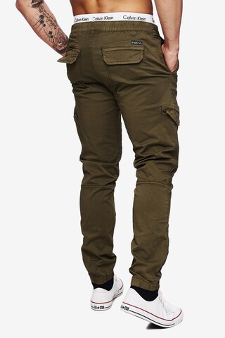INDICODE JEANS Tapered Cargo Pants 'Levi' in Green
