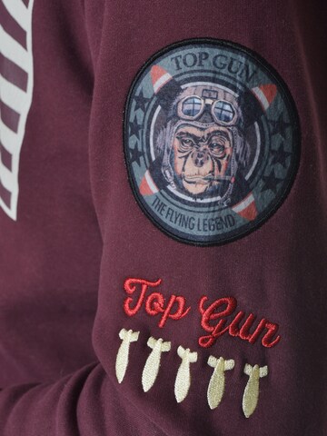 TOP GUN Sweatshirt 'TG-9018' in Rood