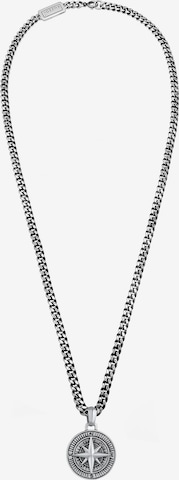 KUZZOI Necklace 'Kompass' in Silver: front