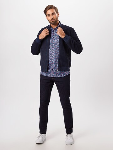 OLYMP Slim fit Button Up Shirt 'Level 5 City' in Blue