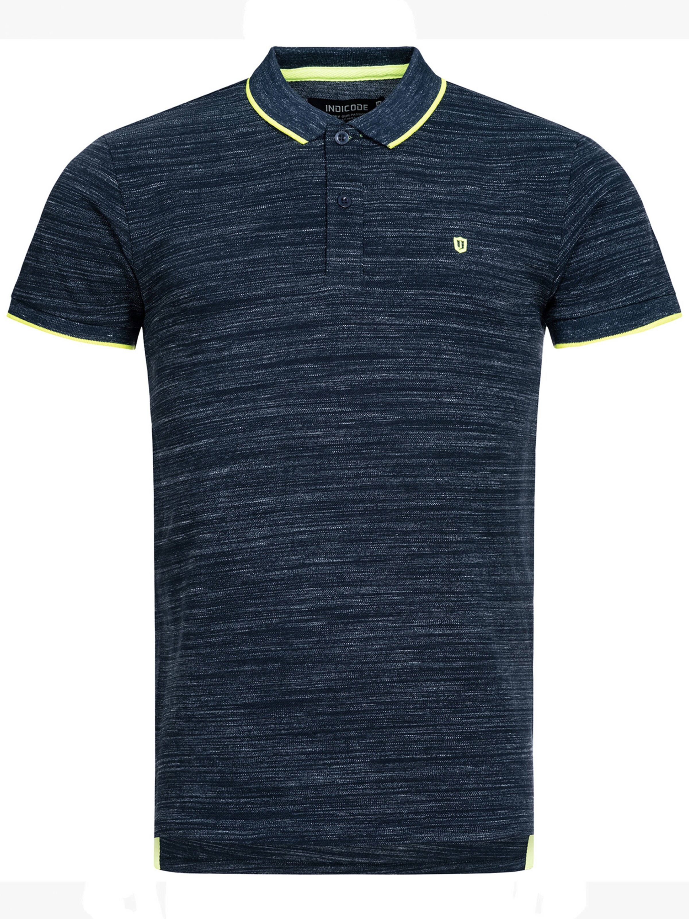 INDICODE JEANS Polo ' Mecklenburgh ' in Blau: Vorderseite