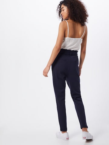 ONLY Tapered Pleat-Front Pants 'POPTRASH' in Blue